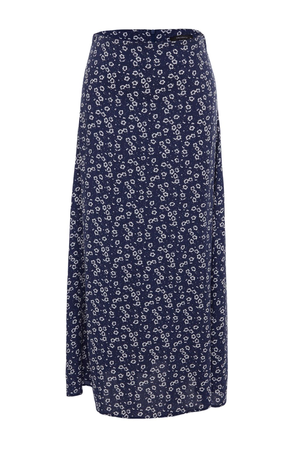 TRENDYOLMILLA Mavi Cicek Desenli Viskon Kumasl? Midi Boy Dokuma Etek TWOSS23ET00295 фото 14