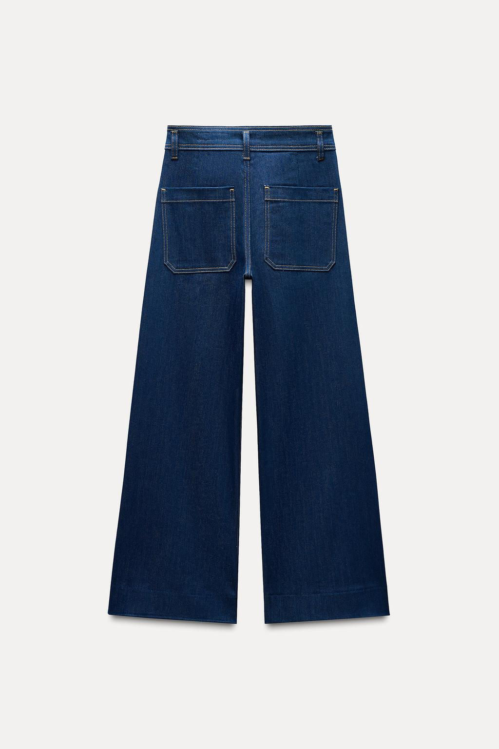ZW COLLECTION HIGH-WAIST WIDE-LEG JEANS WITH POCKETS - Zara фото 13