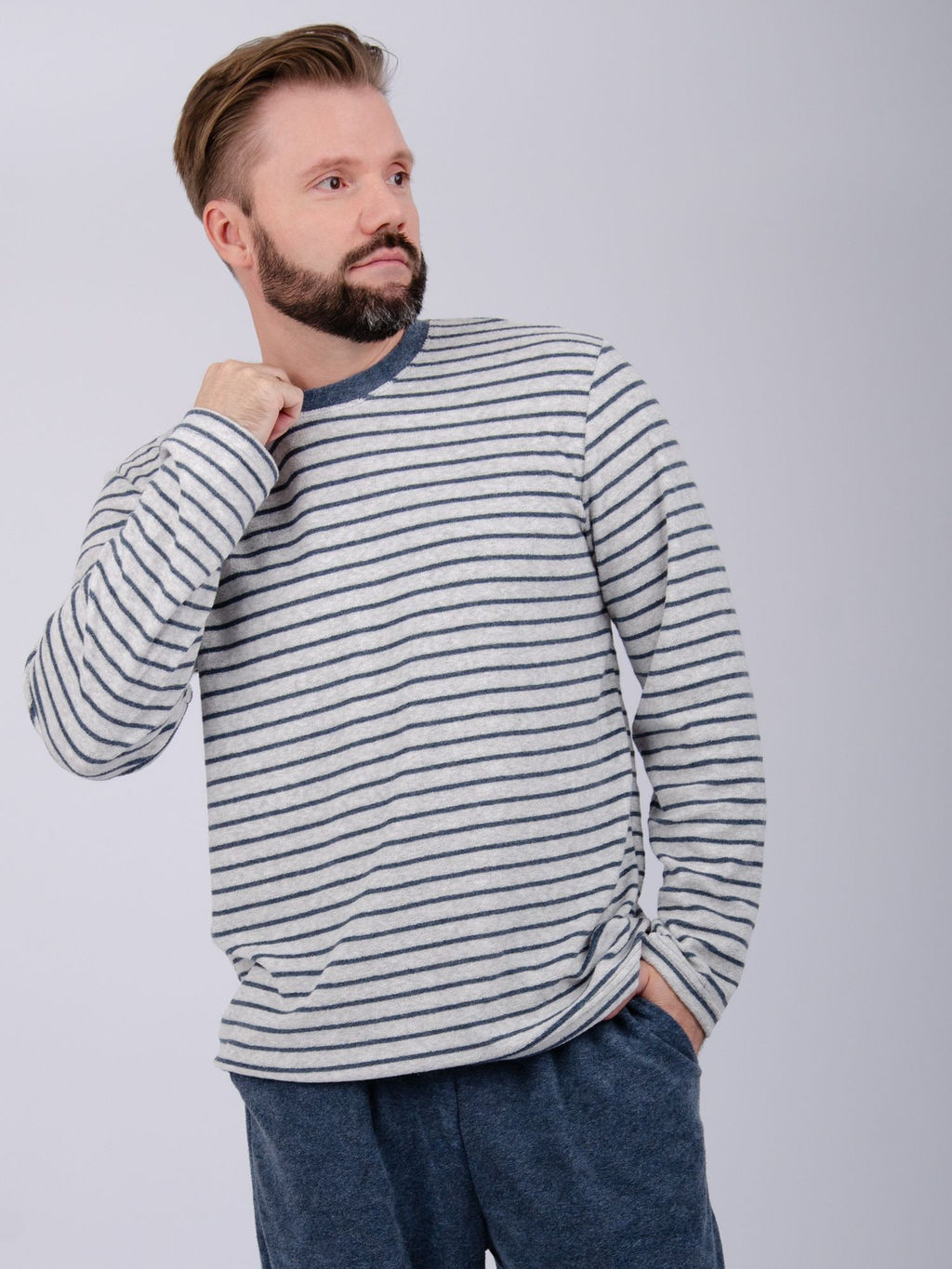 Пижама "Вояж" синяя, махра