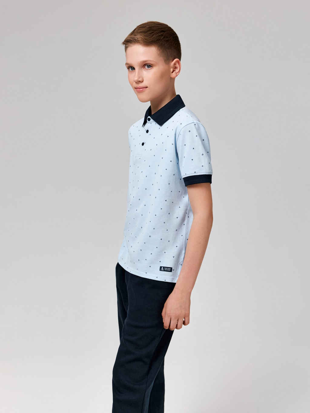 ACOOLA / Сорочка-поло верхняя для мальчиков Fakir синий принт  фото 8