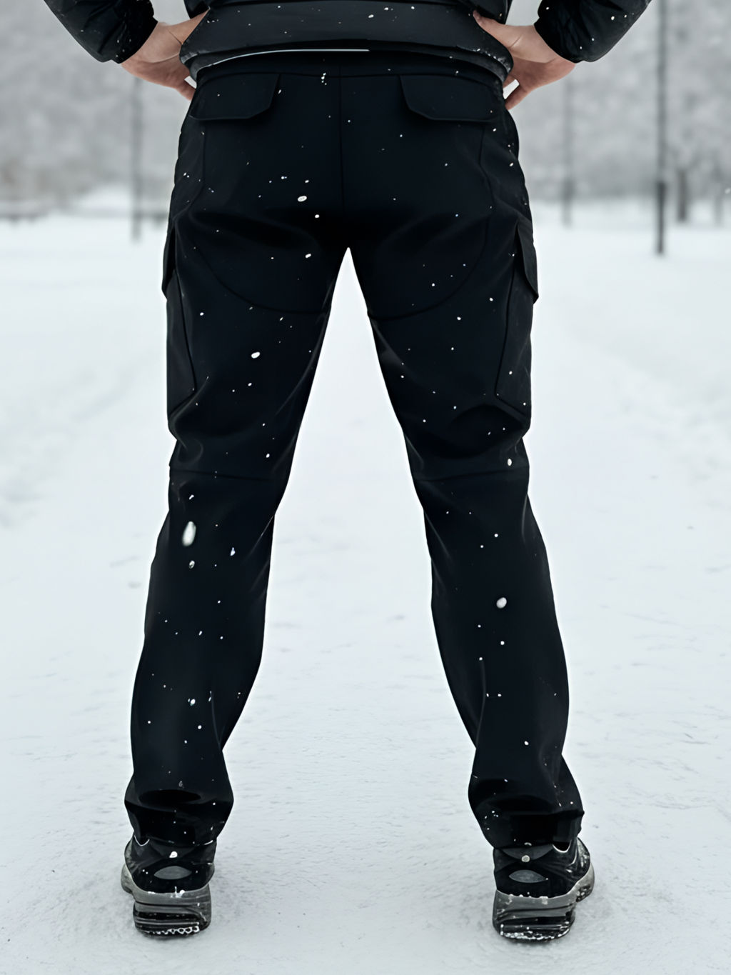 Брюки спортивные софтшелл MTFORCE мужские черного цвета 2403Ch