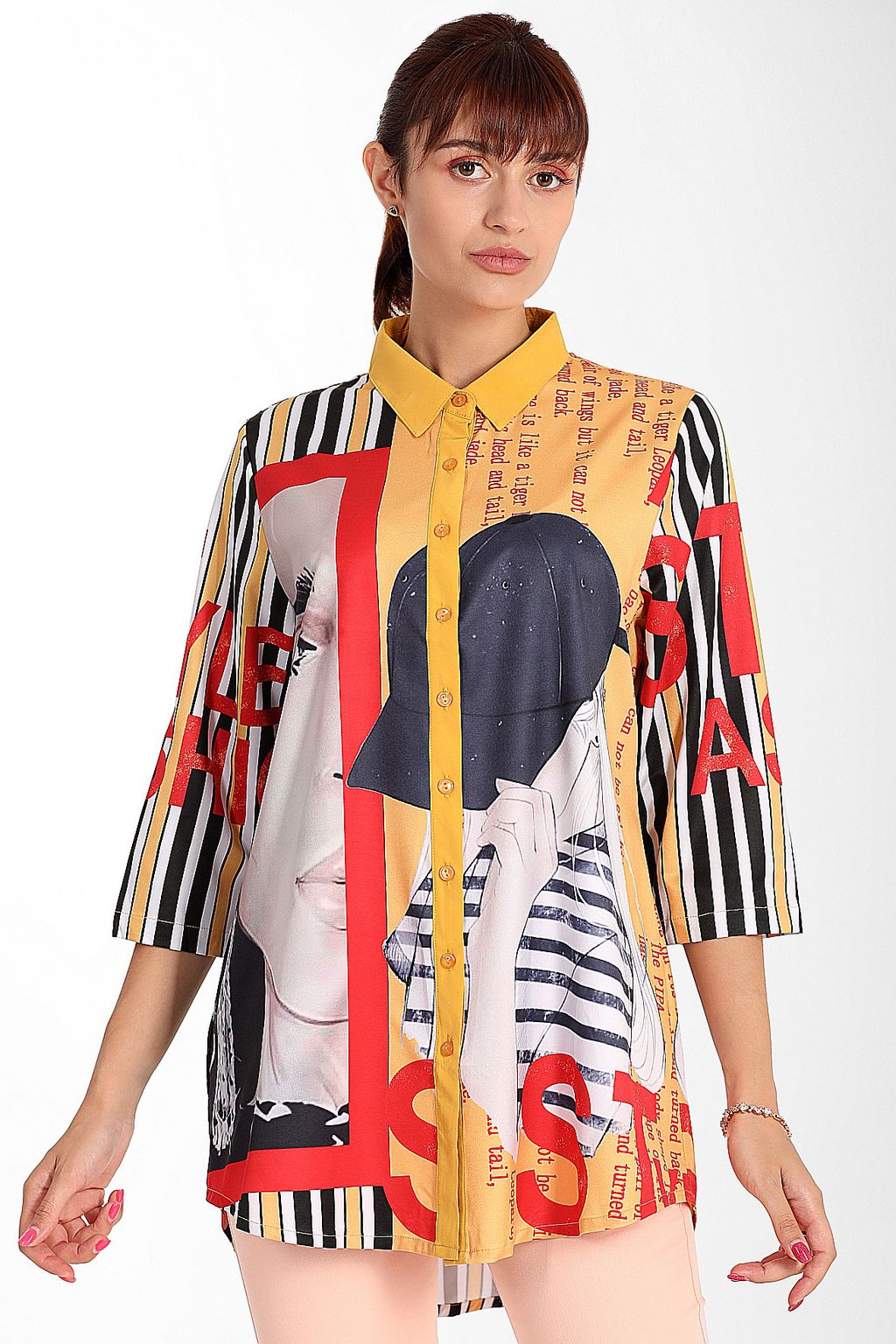 Рубашка женская стильная больших размеров