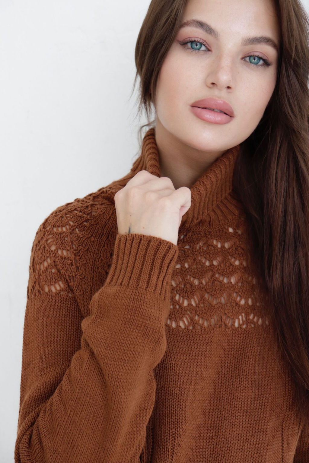 10073 Свитер с альпакой кофейный - Martichelli фото 4