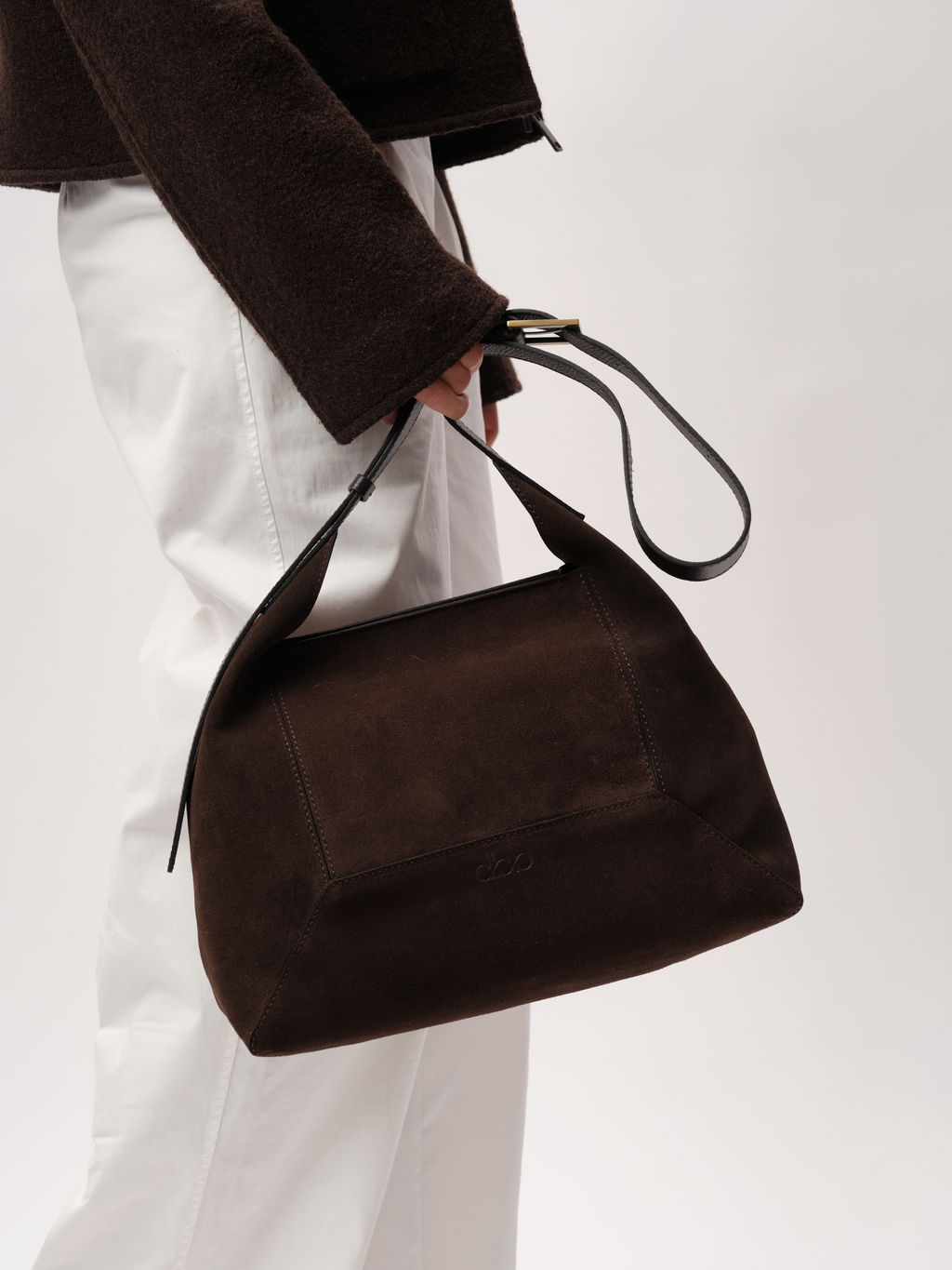 Замшевая сумка Mosaic DBR 31376 черный каштан фото 4