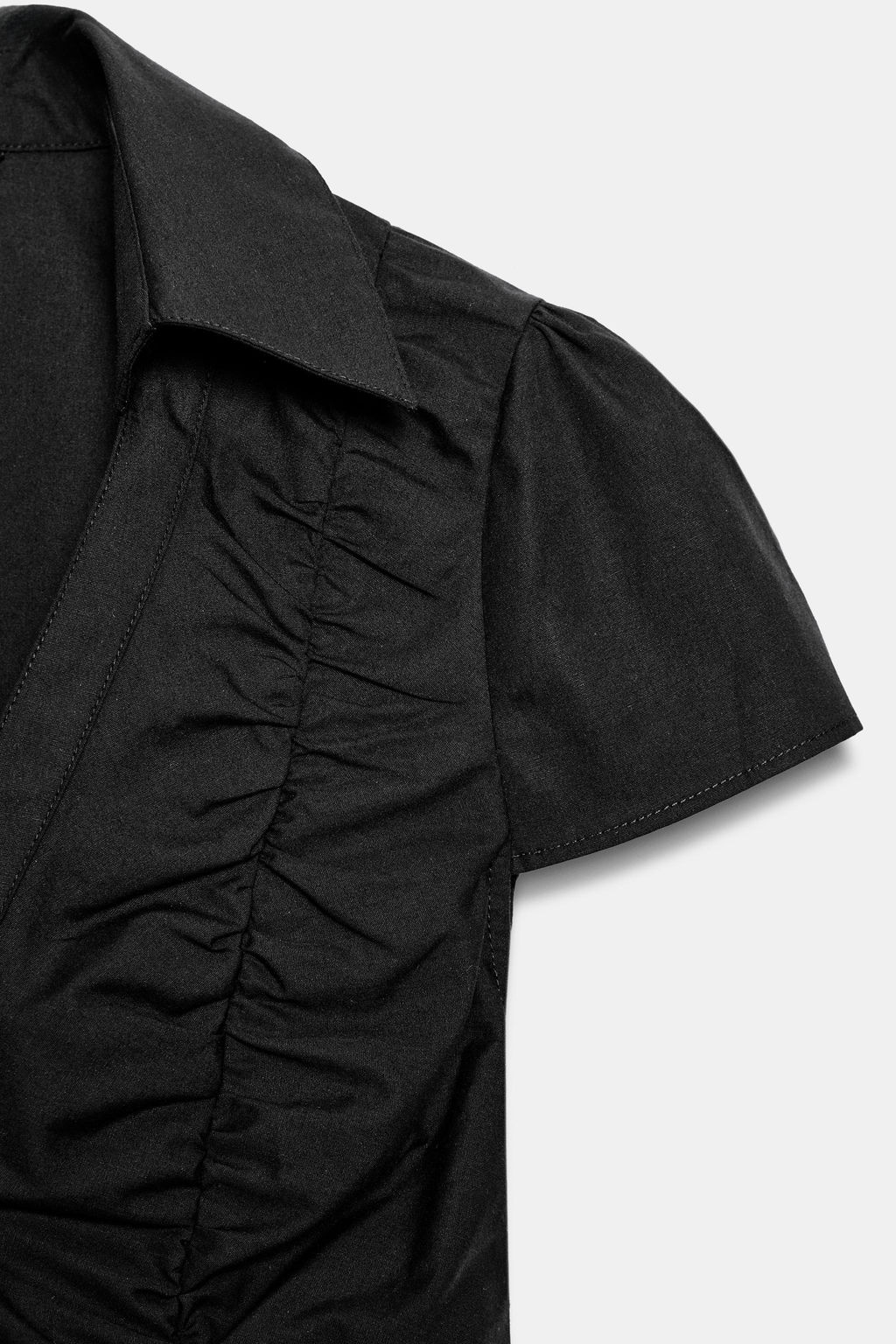 TOP POPEL?N FRUNCES / Negro - Zara фото 6