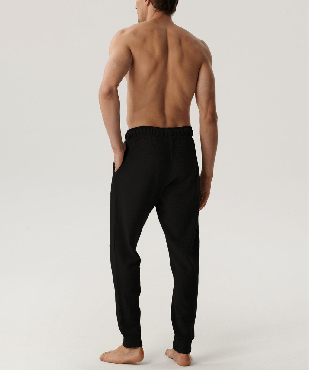 ATLANTIC HMB-001 Спортивные брюки мужские French Terry черный фото 3