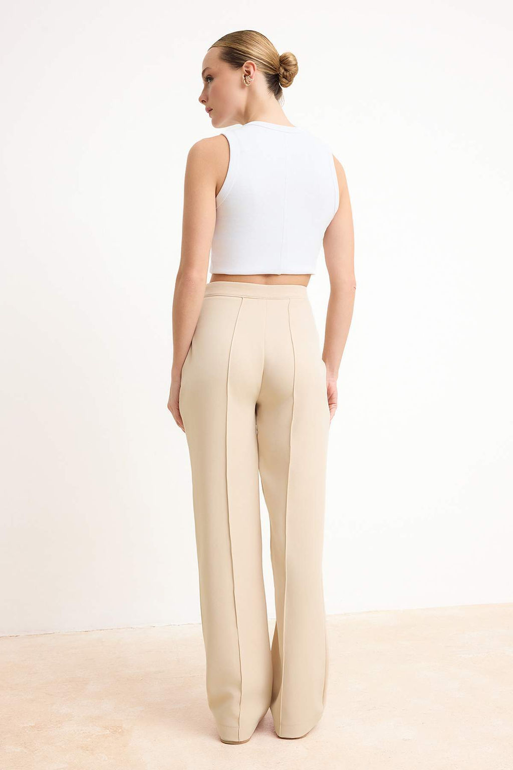 Siyah Tasl? Kemer Detayl? Wide Leg/Genis Paca Pantolon TWOSS26PL00022 - Trendyolmilla фото 8