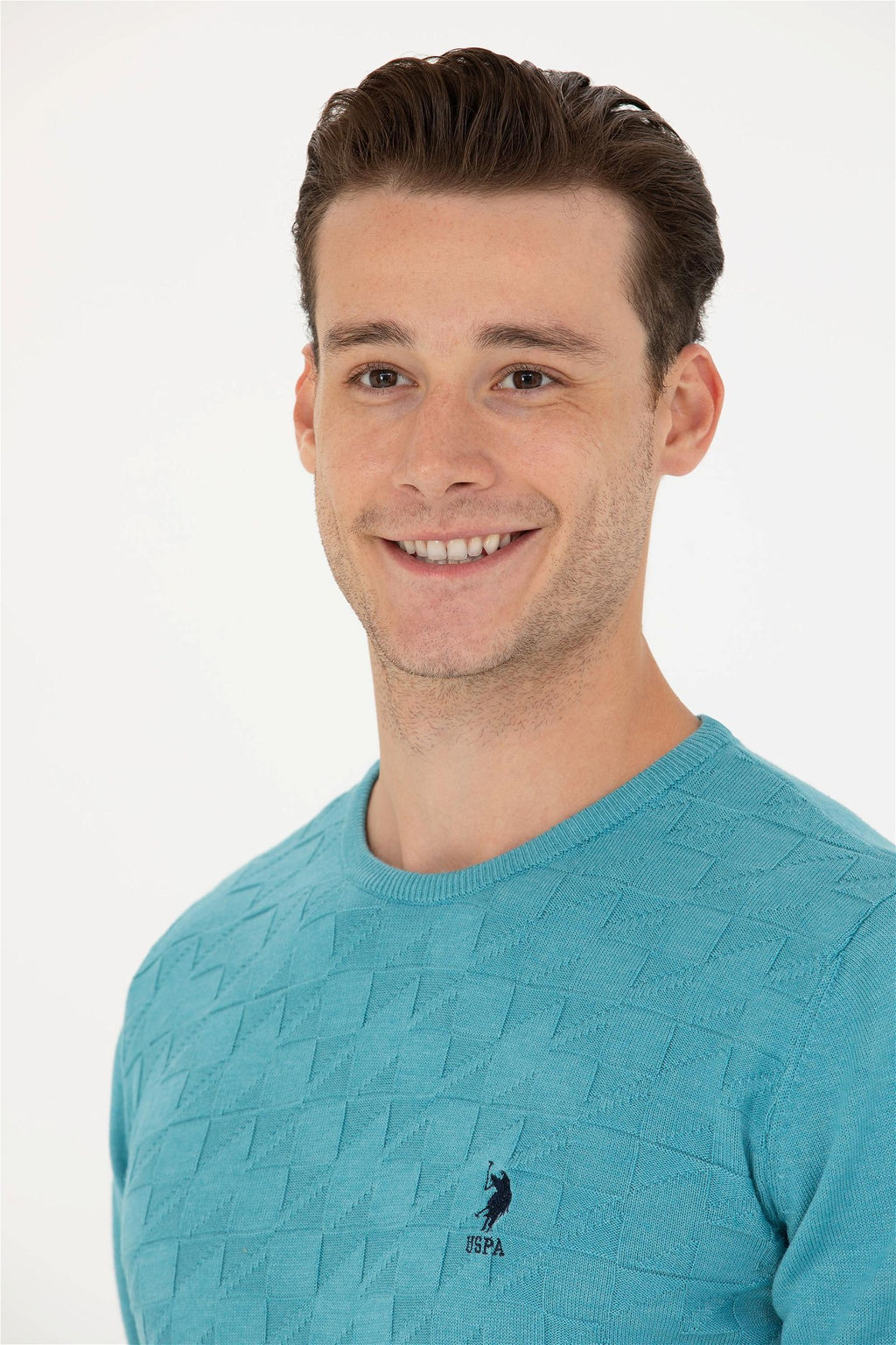 U. S. Polo Assn Мужской базовый свитер Petrol - U.s. polo assn фото 9