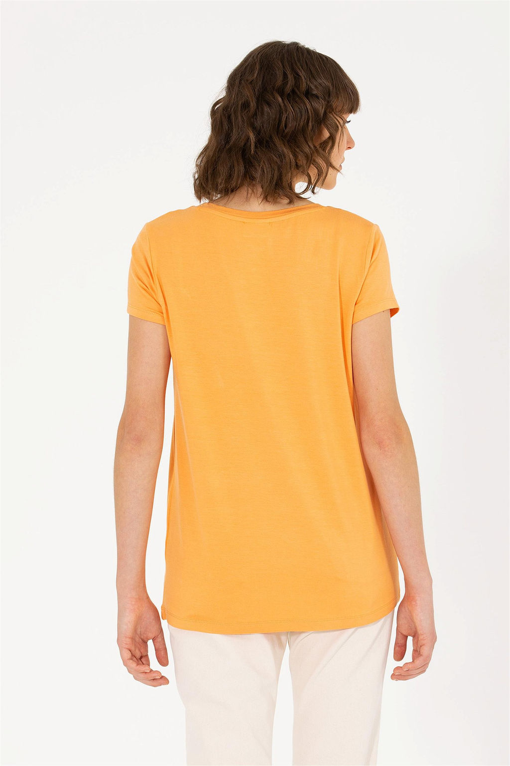 Женская оранжевая футболка Basic - U.s. polo assn фото 12