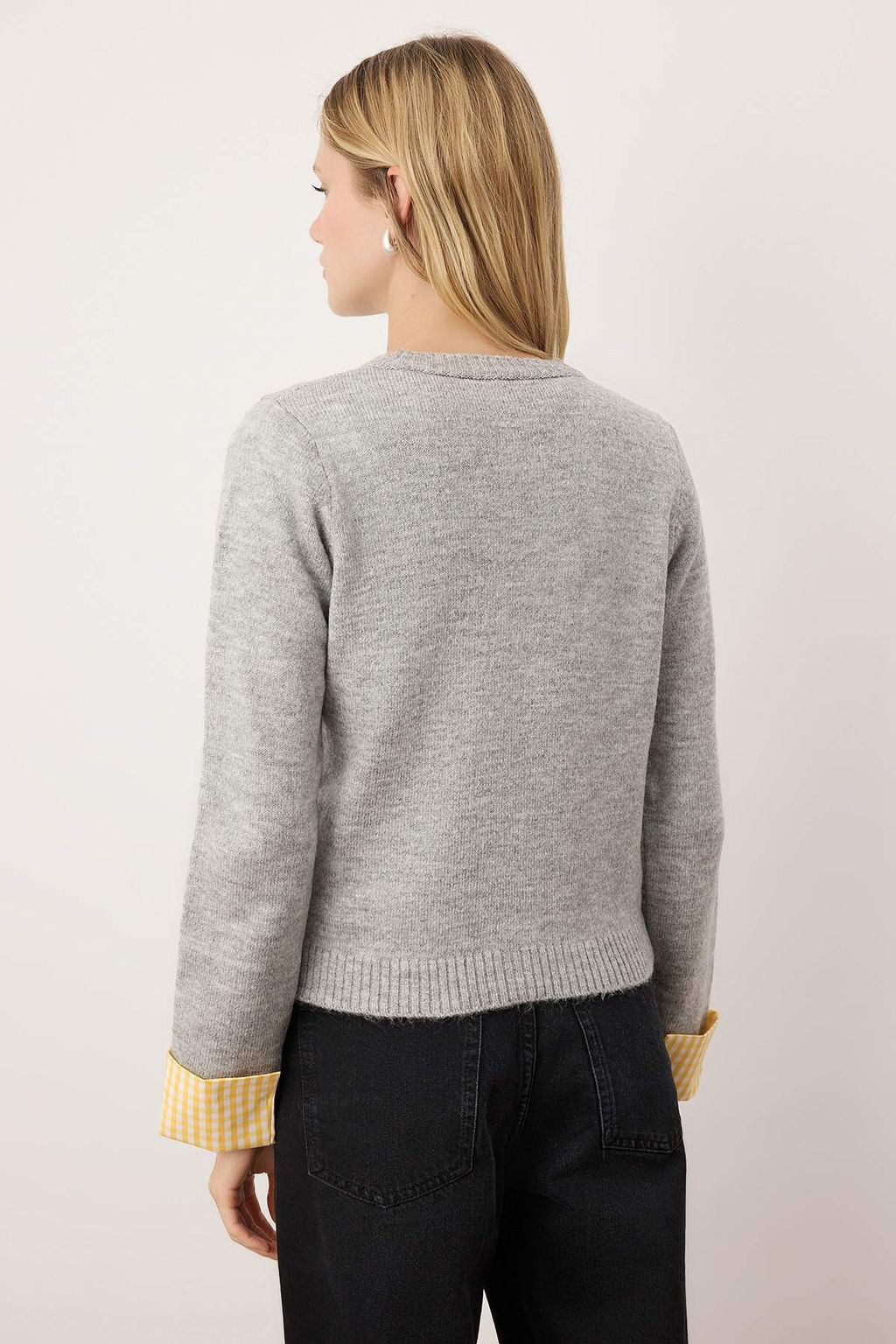 Teen Lacivert Yumusak Dokulu Gomlek Garnili Triko H?rka TWOAW26HI00169 - Trendyolmilla фото 8