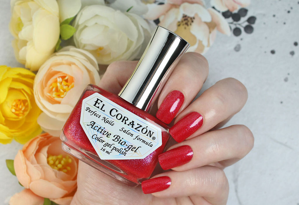 El Corazon 423/2038 active Bio-gel Shimmer красно-малиновый