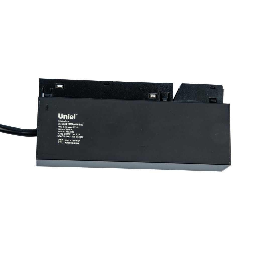 UET-M50 100W/48V IP20 Блок питания для магнитного шинопровода, 100Вт, 48В. Встраиваемый. ТМ Uniel