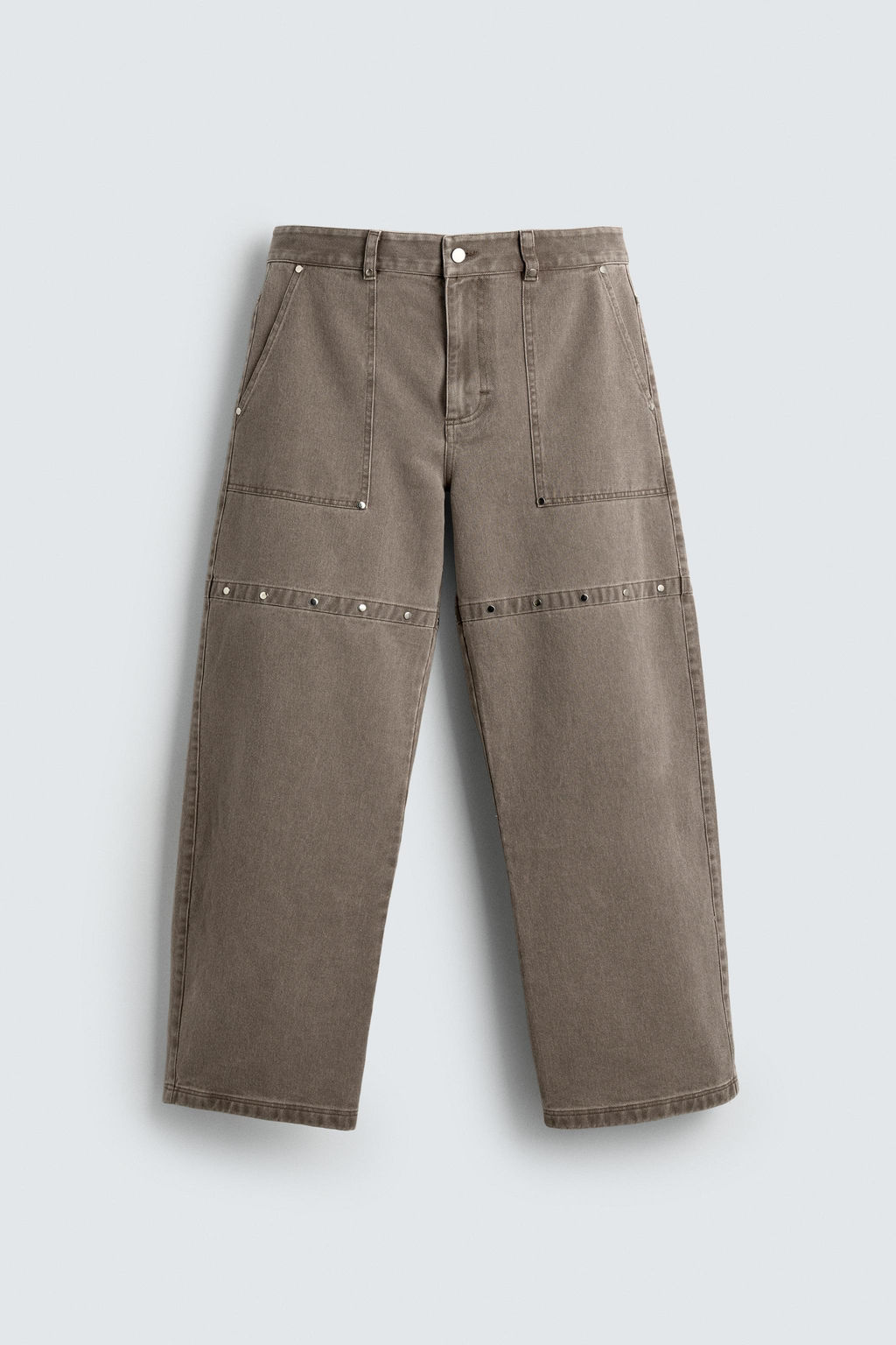 LIMITED EDITION RELAXED FIT TROUSERS WITH STUDS - Zara фото 8