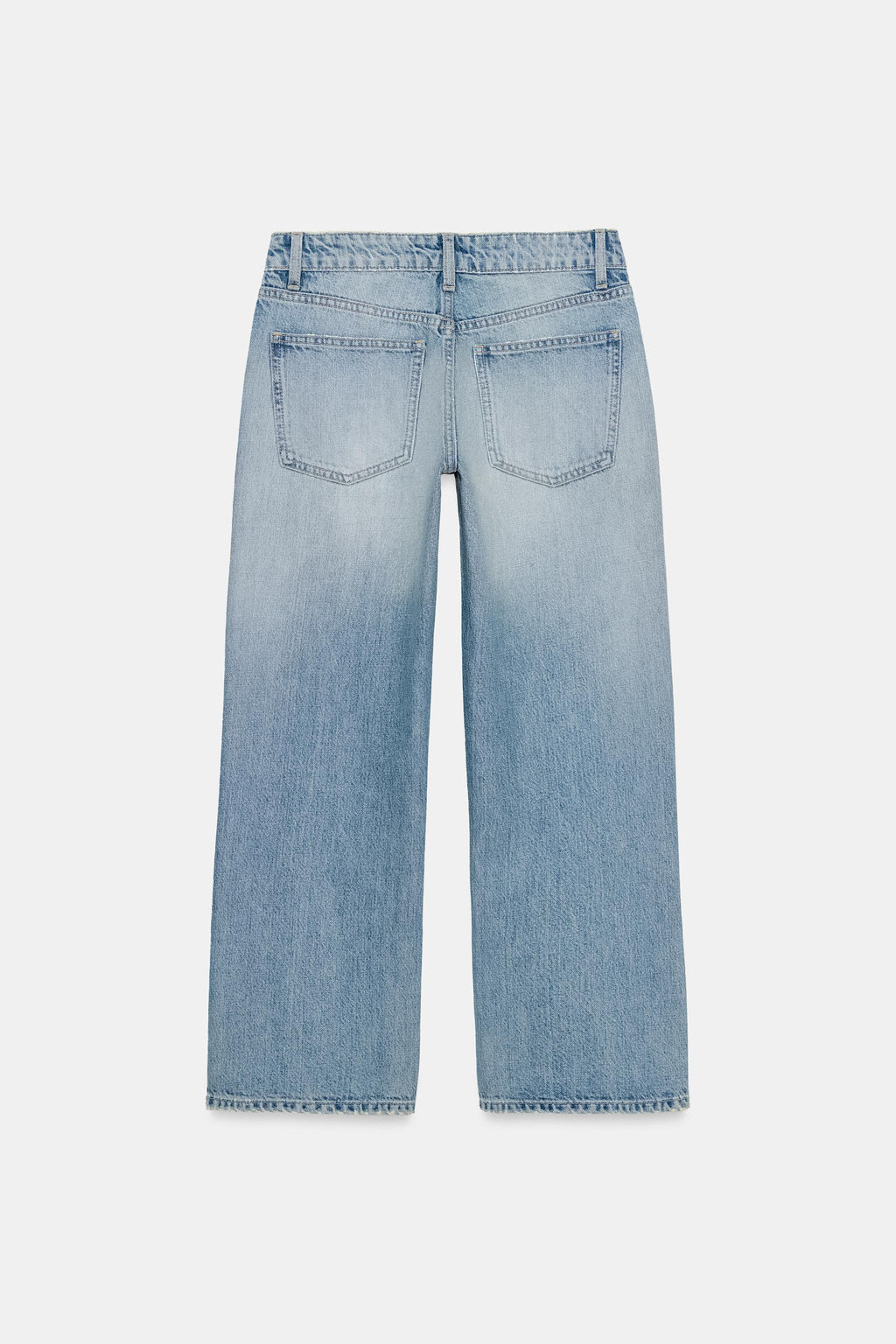 JEANS TRF WIDE LEG CROPPED TIRO BAJO / Azul claro - Zara фото 7