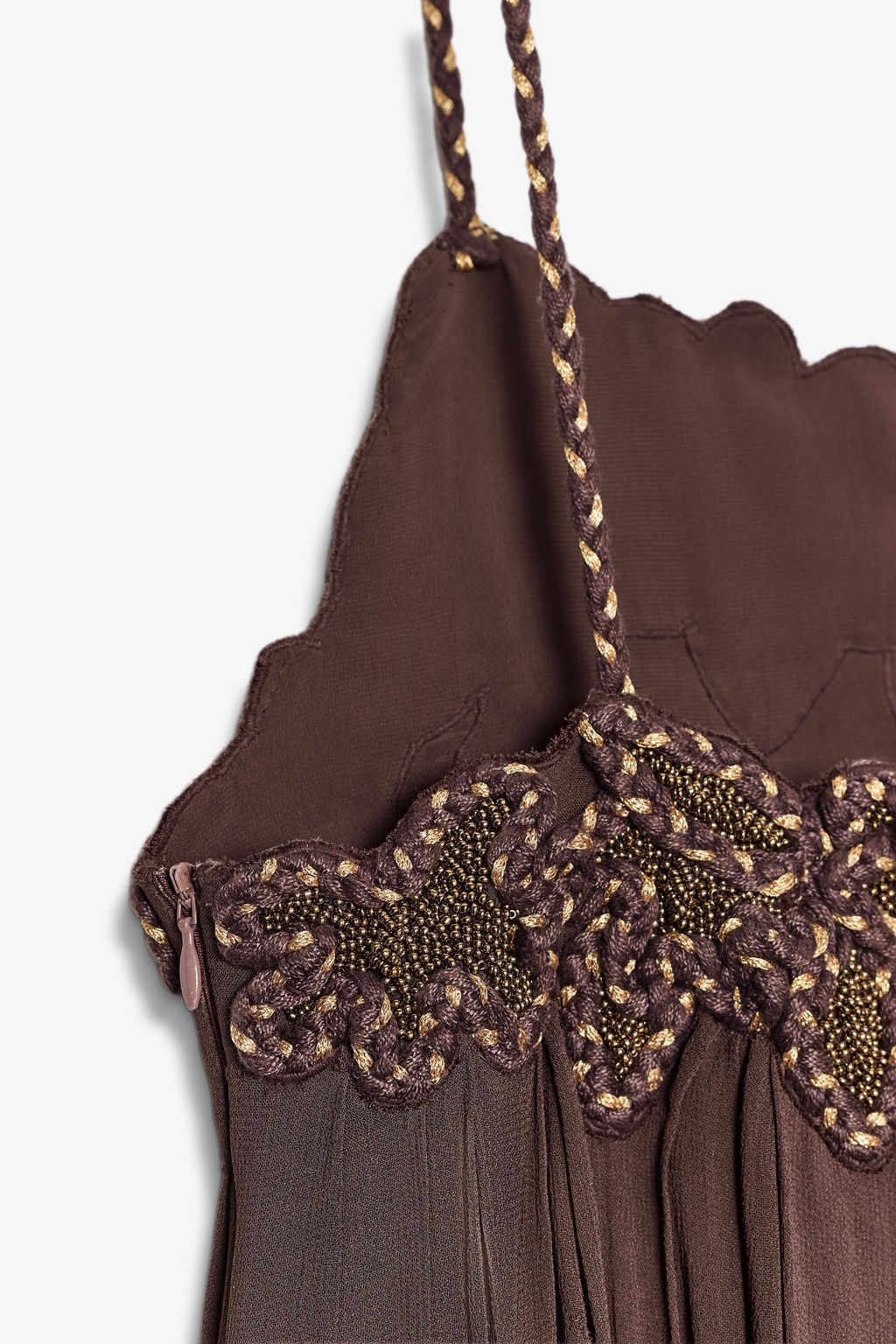 ZW COLLECTION LONG EMBROIDERED DRESS - Zara фото 16