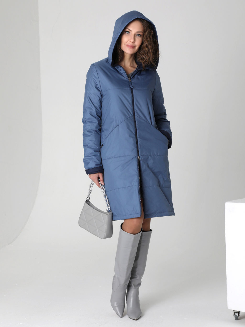 25108 Плащ утепл. синий