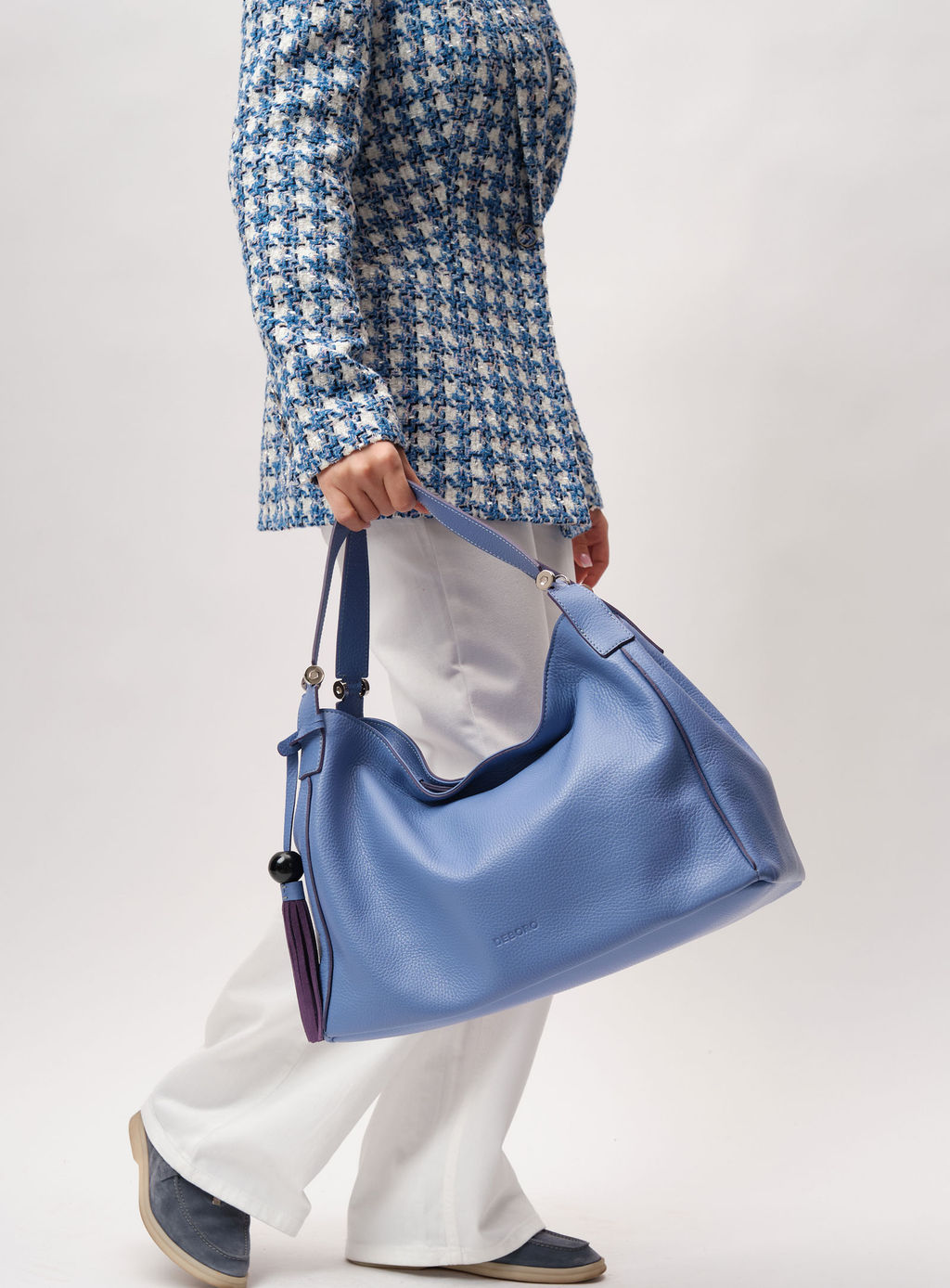 Кожаная сумка Deboro 30428 сиреневый закат