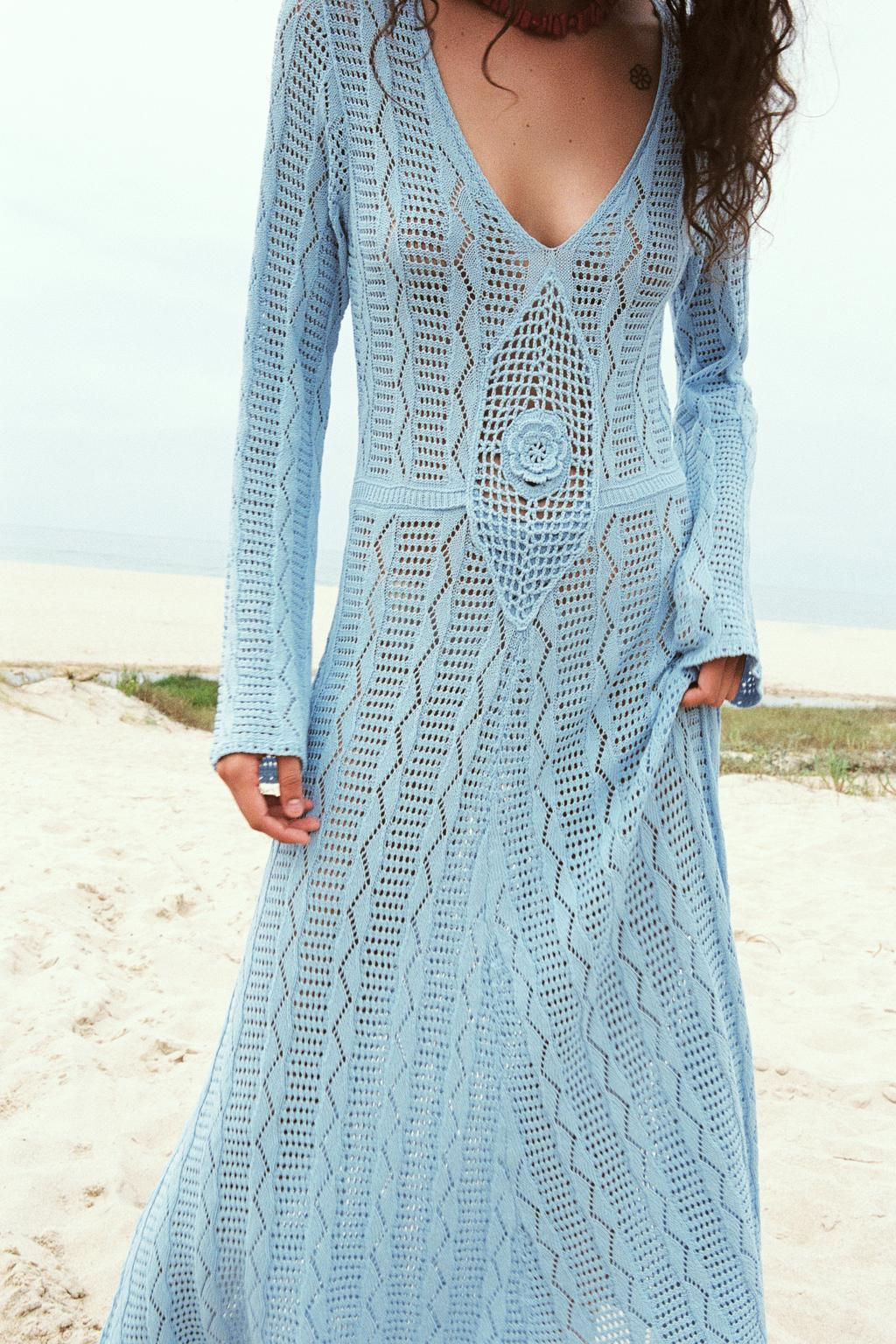 POINTELLE KNIT DRESS - Zara фото 2