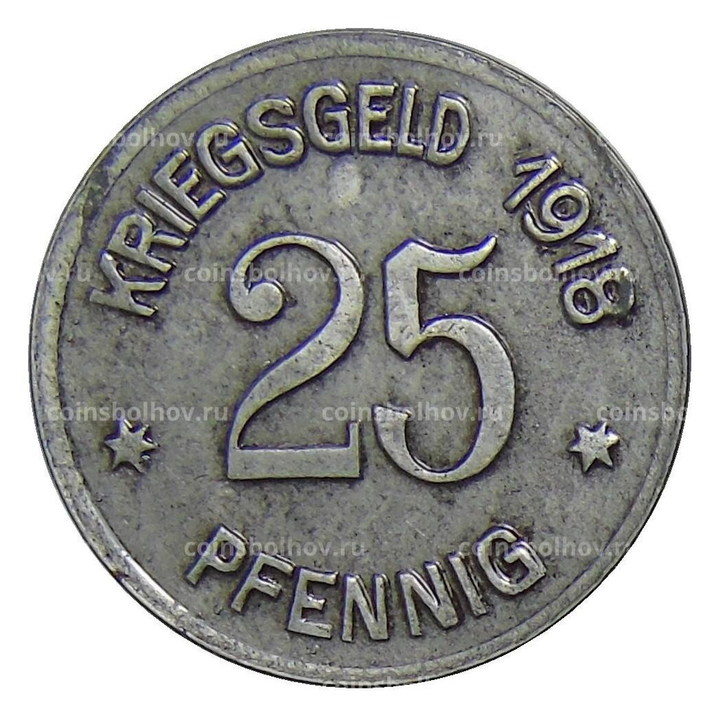 Монета 25 пфеннигов 1918 года Германия  Нотгельд Кобленц