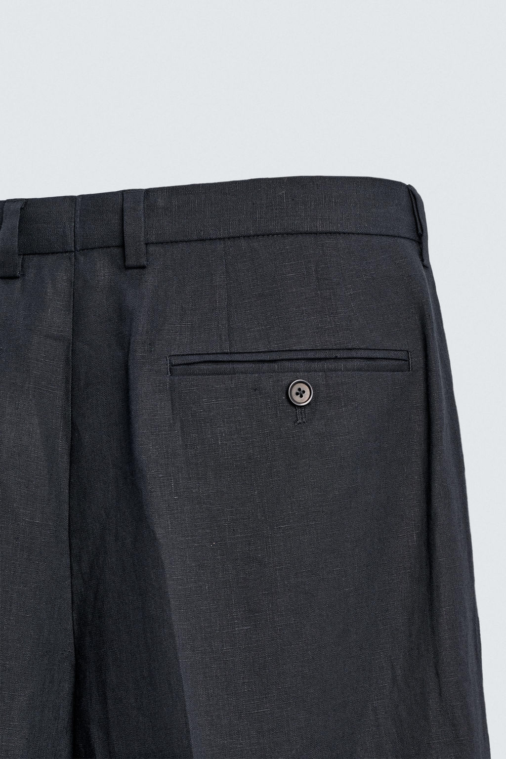 PANTAL?N TRAJE 100% LINO / Marino - Zara фото 9