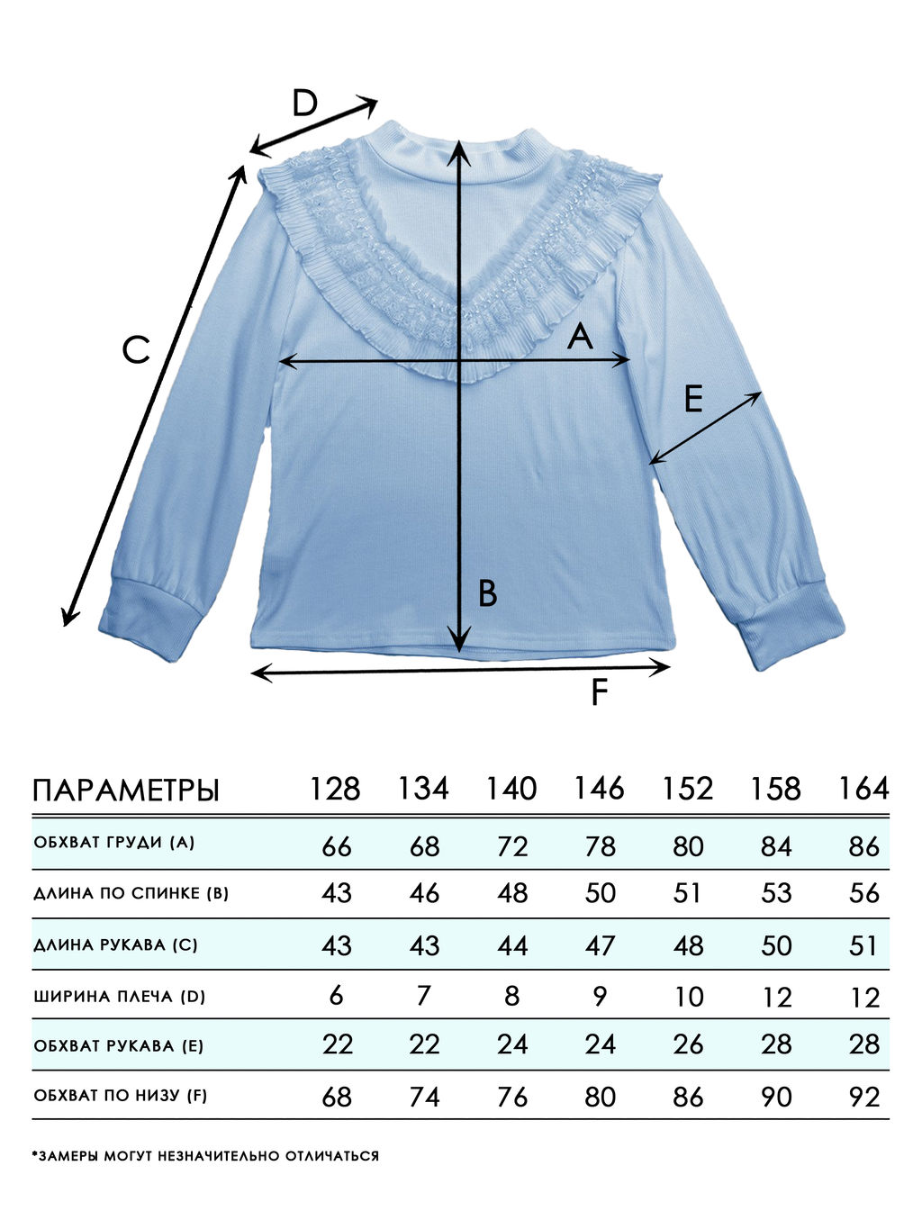 Блузка для девочек