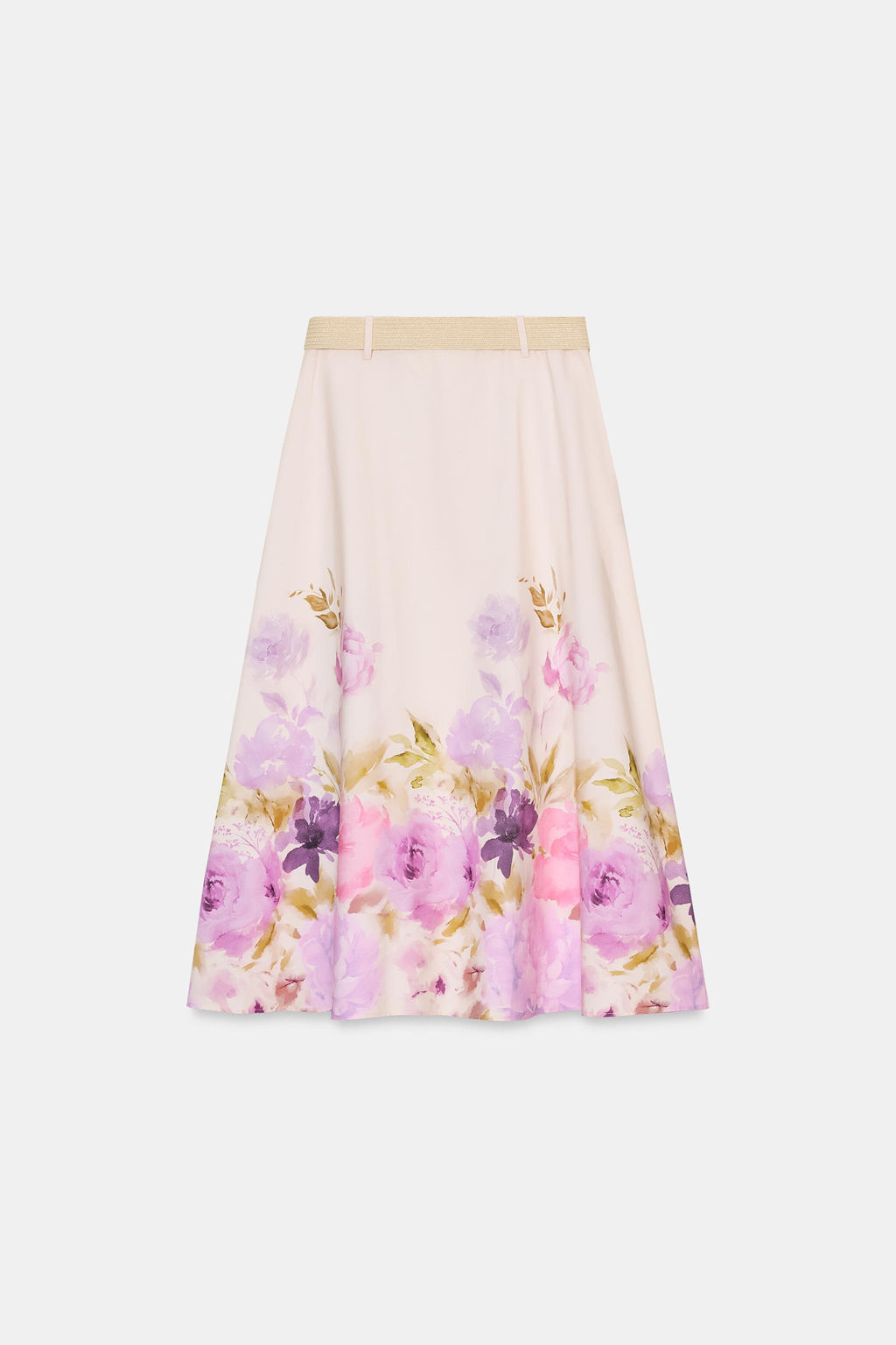FLORAL PRINT MIDI SKIRT - Zara фото 13