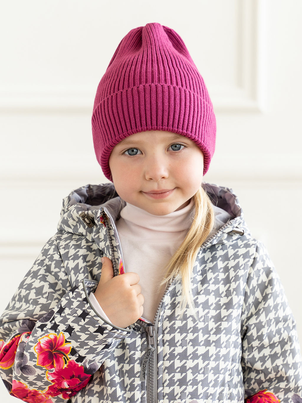 Куртка детская демисезонная сераяцветы