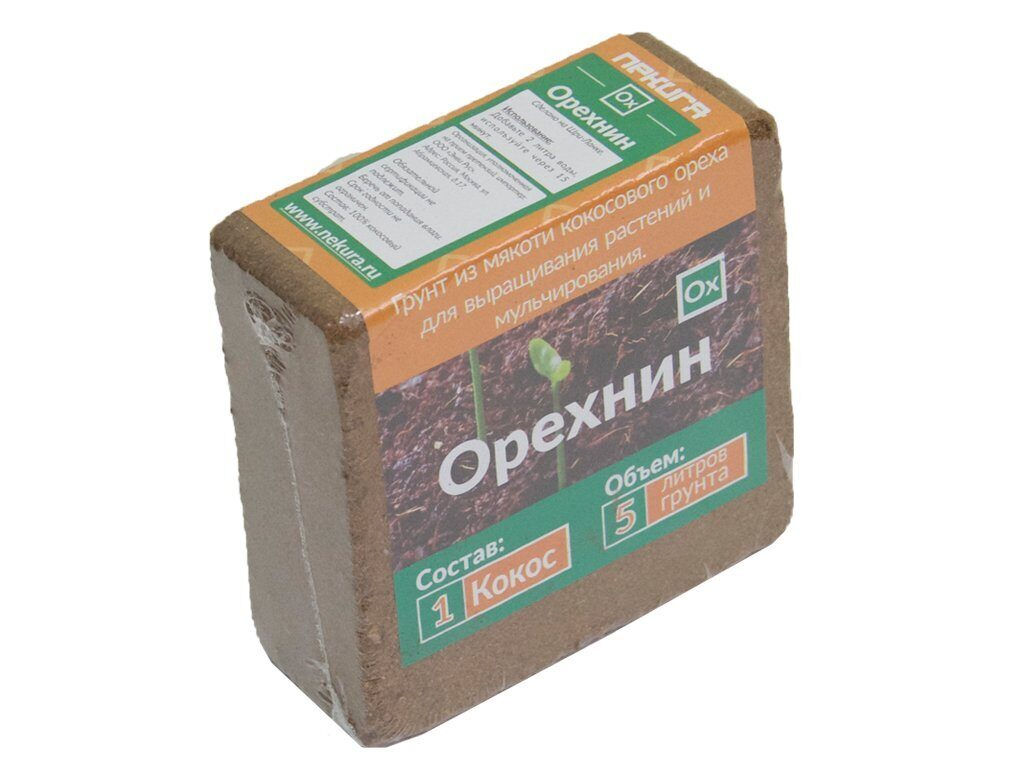 Кокосовый субстрат Орехнин-1, 4 л