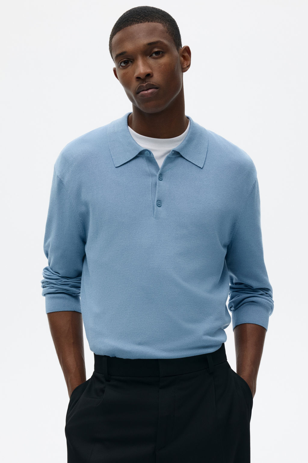 Polo en punto fino Regular Fit - H&m фото 3