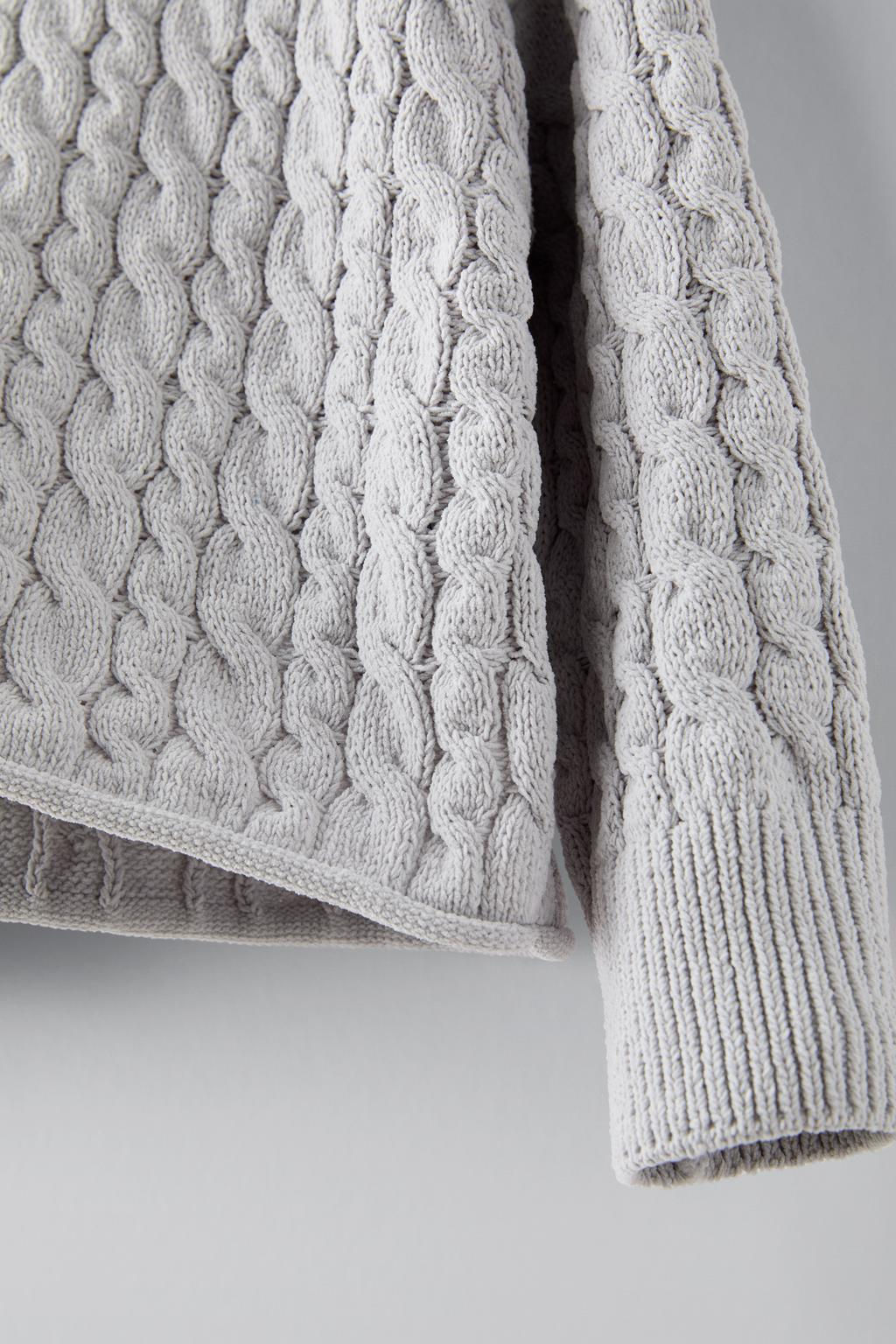 CABLE-KNIT CHENILLE SWEATER - Zara фото 5
