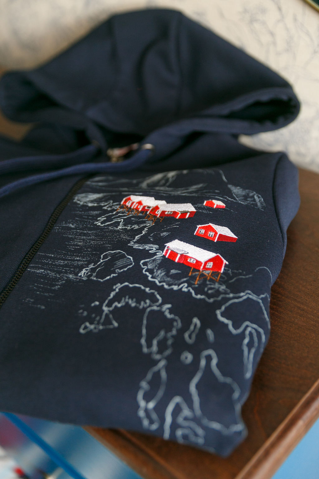 Толстовка на молнии женская Lofoten Landscape - Captain's mate фото 16