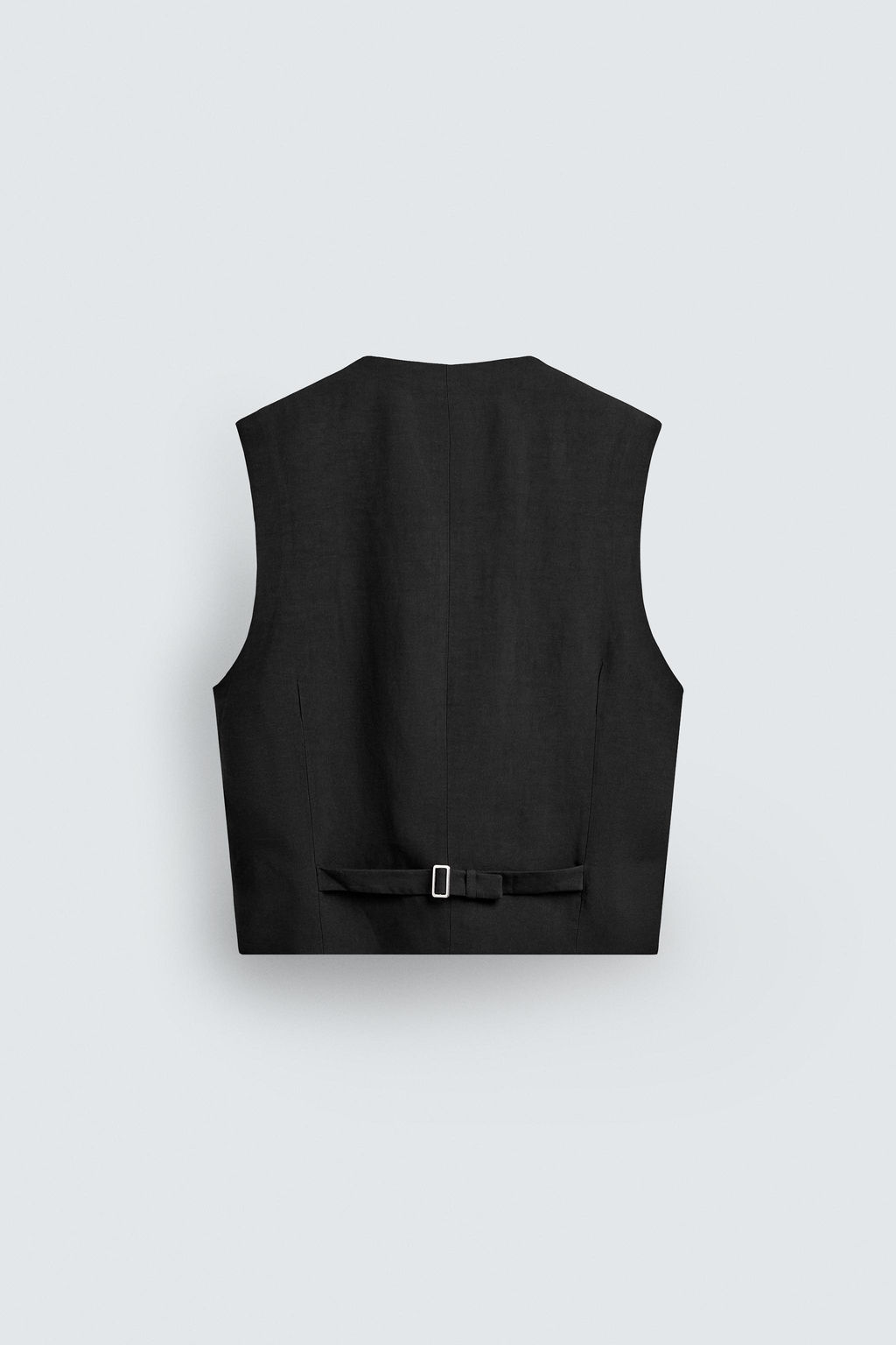 CHALECO TRAJE VISCOSA - LINO / Negro - Zara фото 8