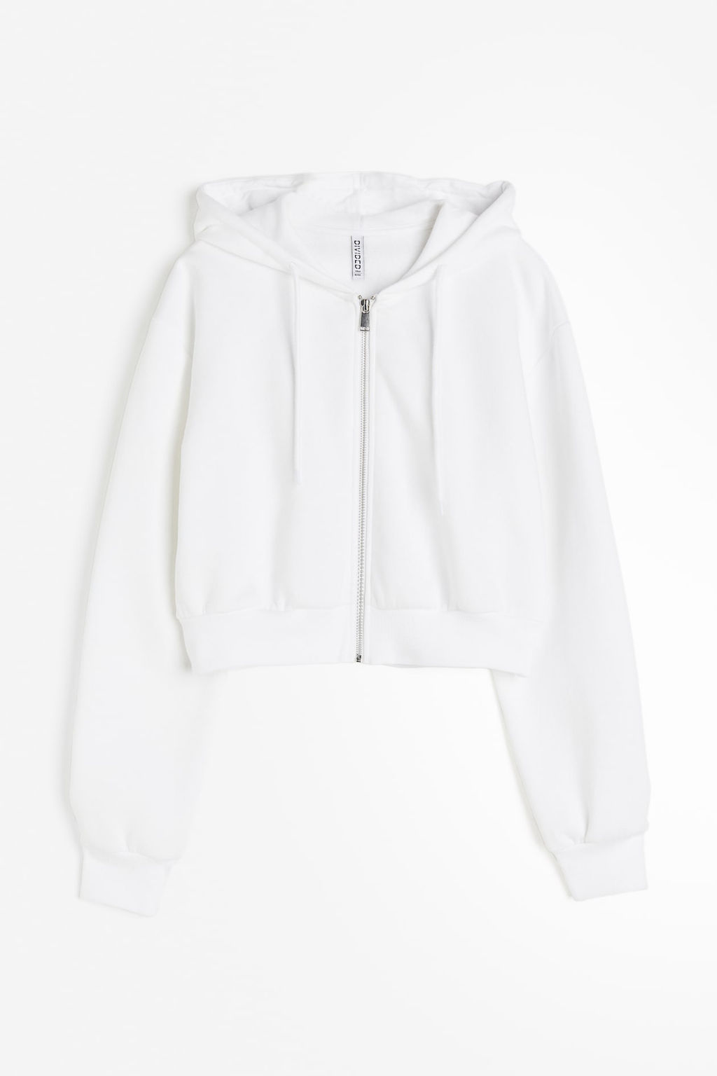 Chaqueta sudadera cropped con capucha y cremallera - H&m фото 4