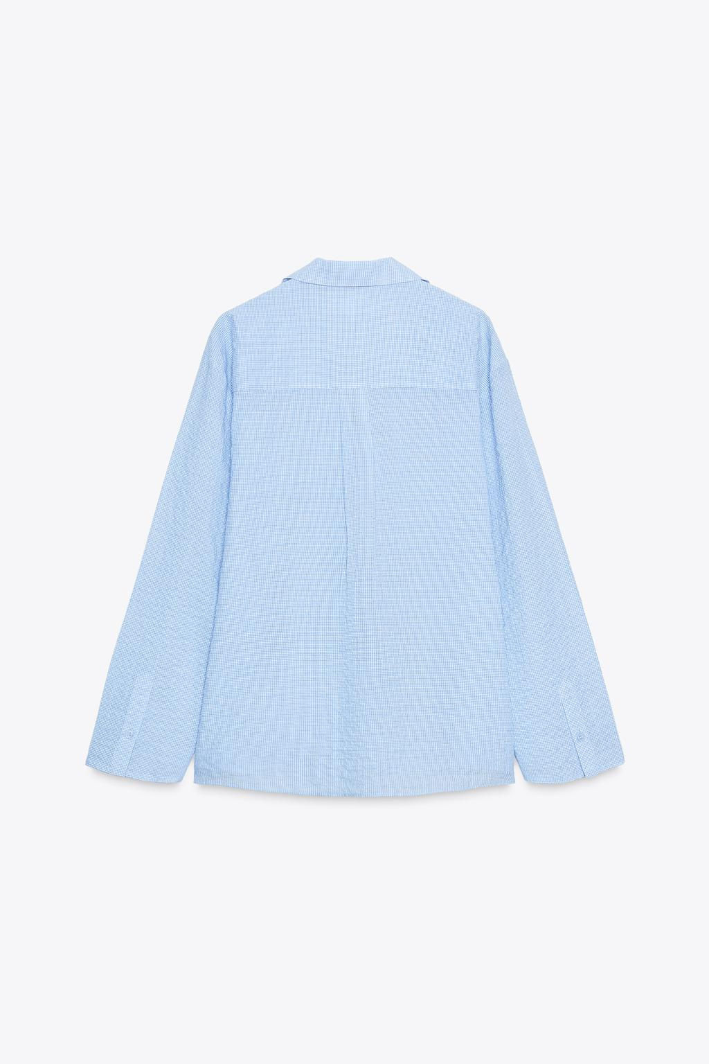 ZW COLLECTION TEXTURED OVERSIZE SHIRT - Zara фото 7