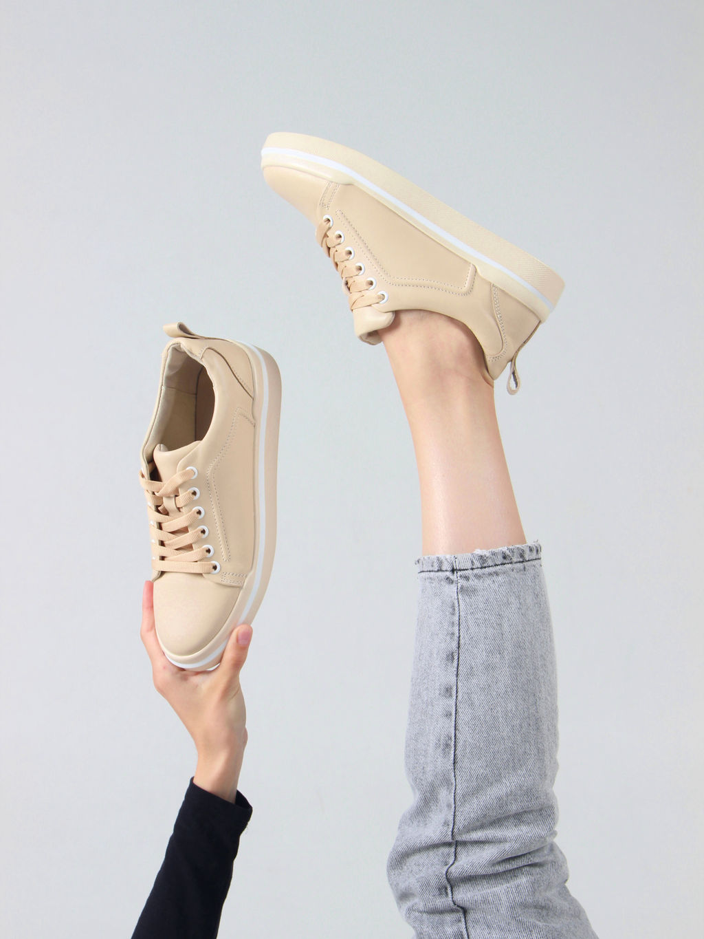 Кеды 158.palomabe/w. Бежевый