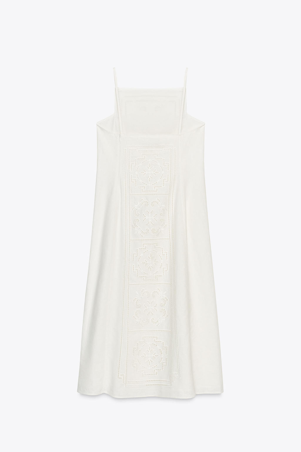 ZW COLLECTION EMBROIDERED LINEN BLEND DRESS - Zara фото 3