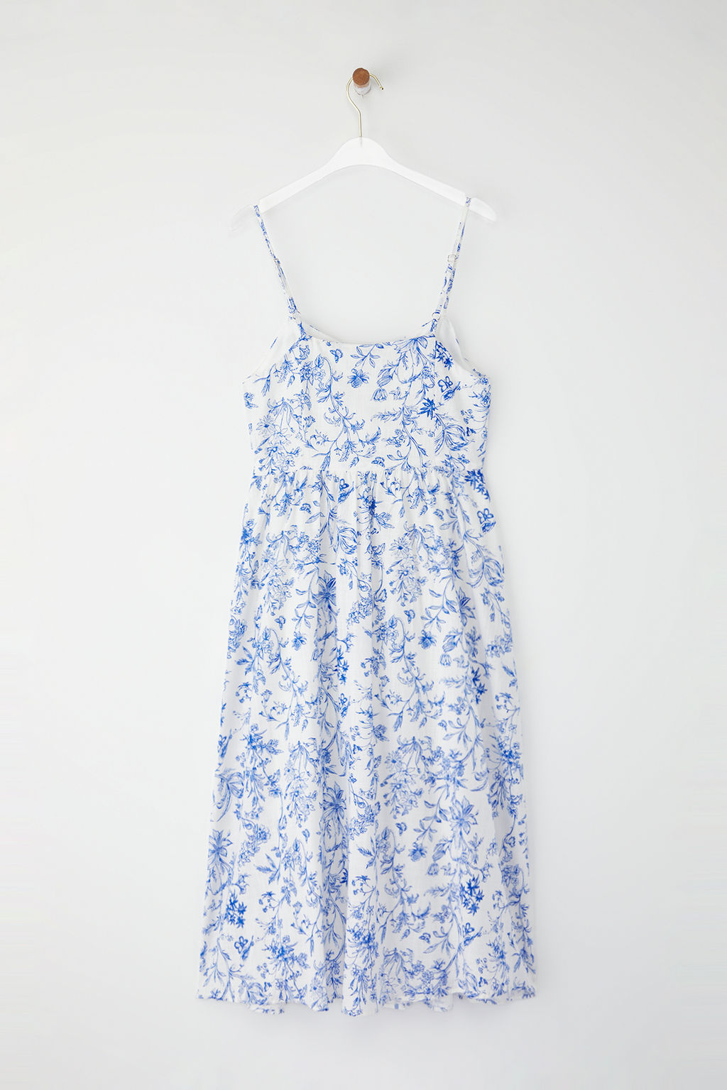 TRENDYOLMILLA Ekru Cicekli A Kesim Astarl? Midi Dokuma Elbise TWOSS25EL00524  фото 10