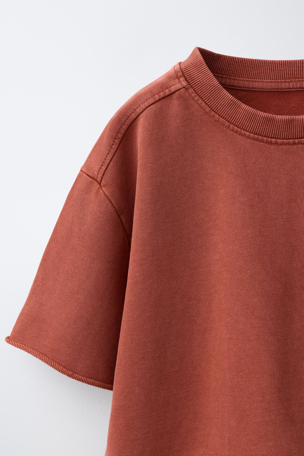 CAMISETA JOGGING EFECTO LAVADO / Marr?n / Topo - Zara фото 13