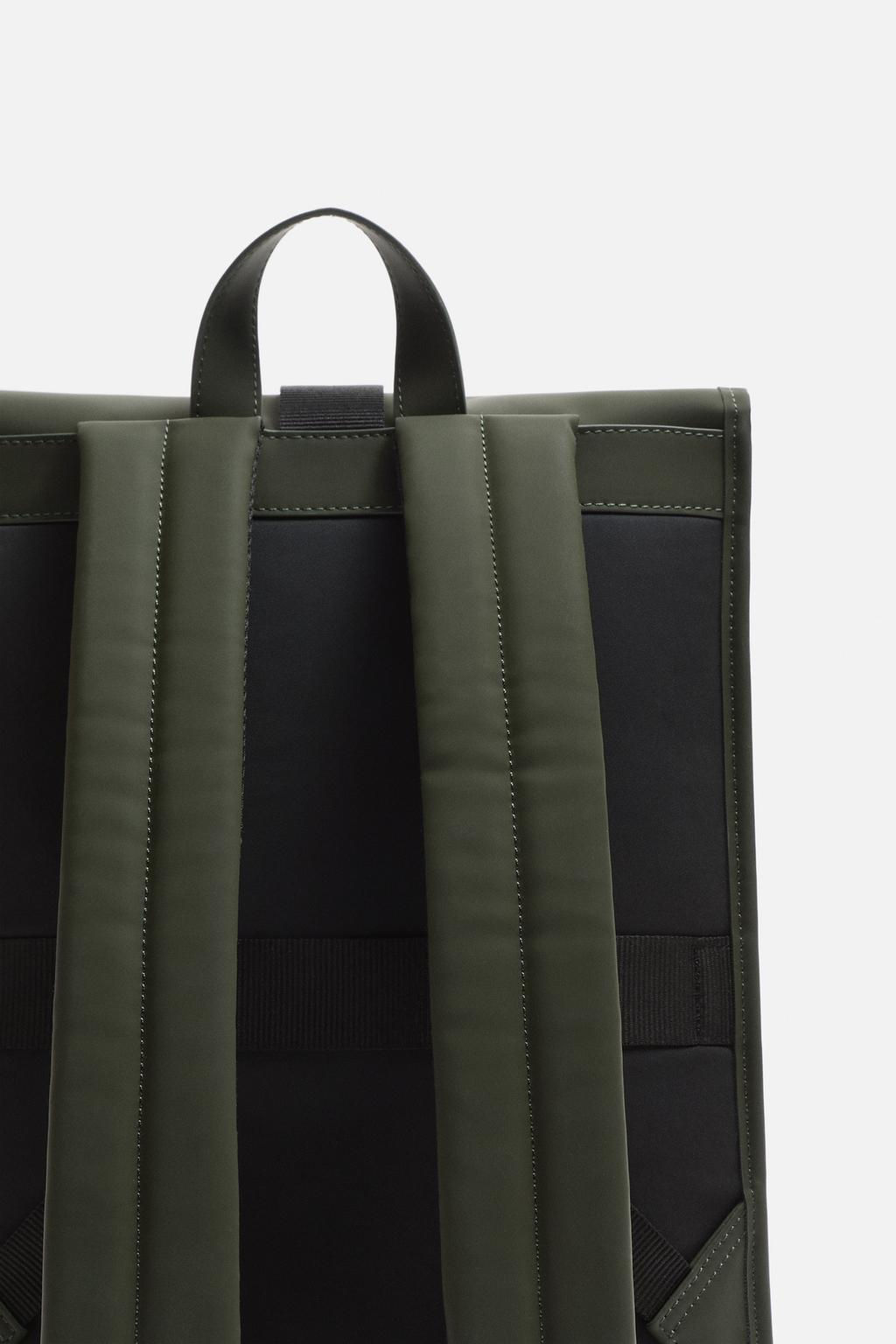RUBBERISED BACKPACK WITH FLAP - Zara фото 19