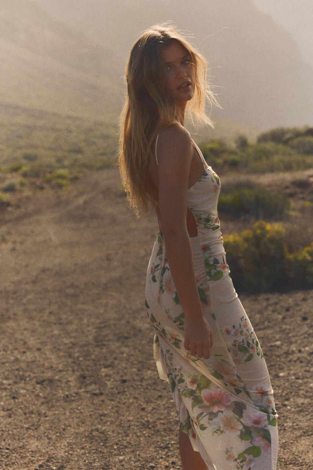 RUFFLED PRINTED DRESS - Zara фото 4