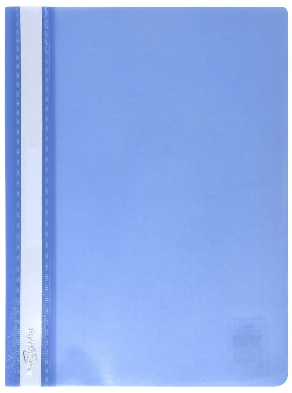 Цена за 5 шт. Папка скоросшиватель INFORMAT А4 голубая, пластик 150 мкм, карман для маркировки