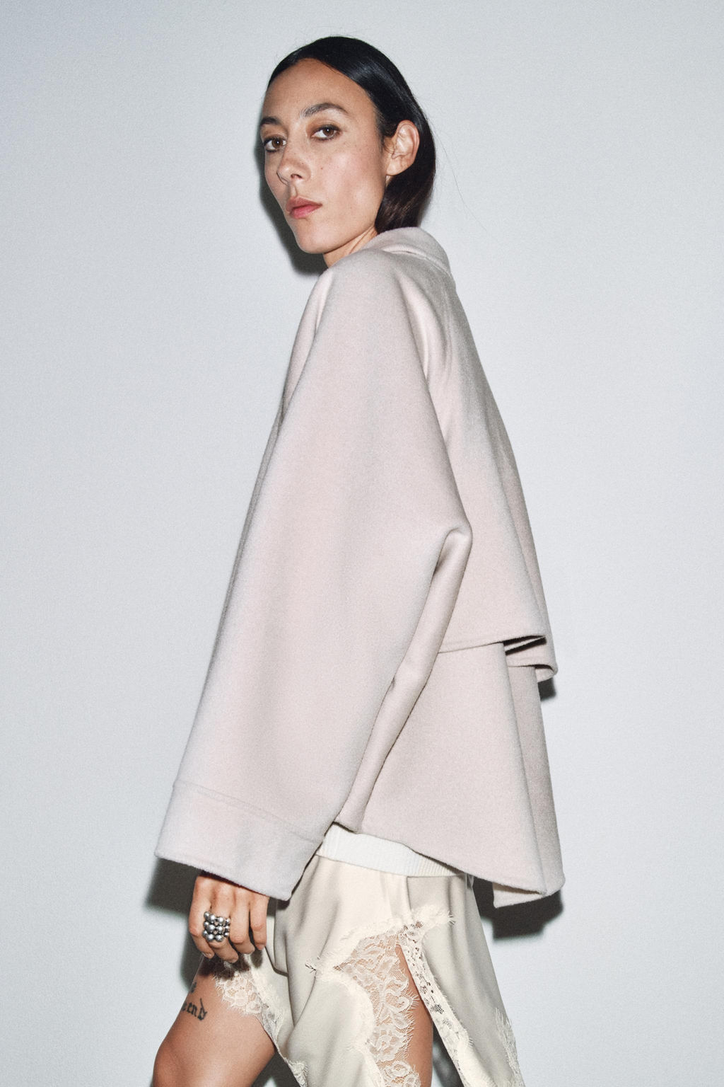 WOOL JACKET WITH ZIP ZW COLLECTION