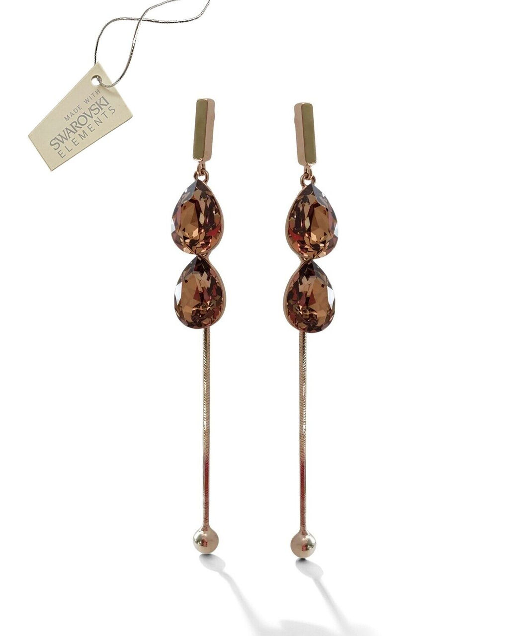 Серьги с кристаллами Swarovski
