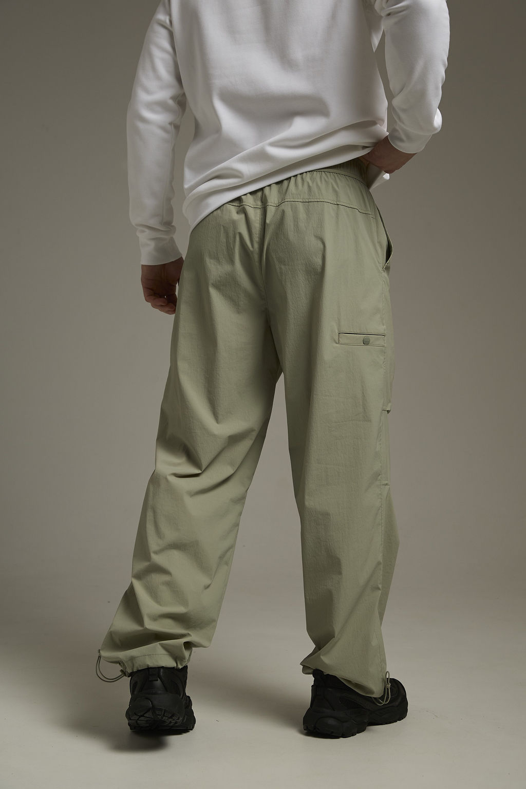 Брюки текстильные Серо-зеленый - Anta фото 3