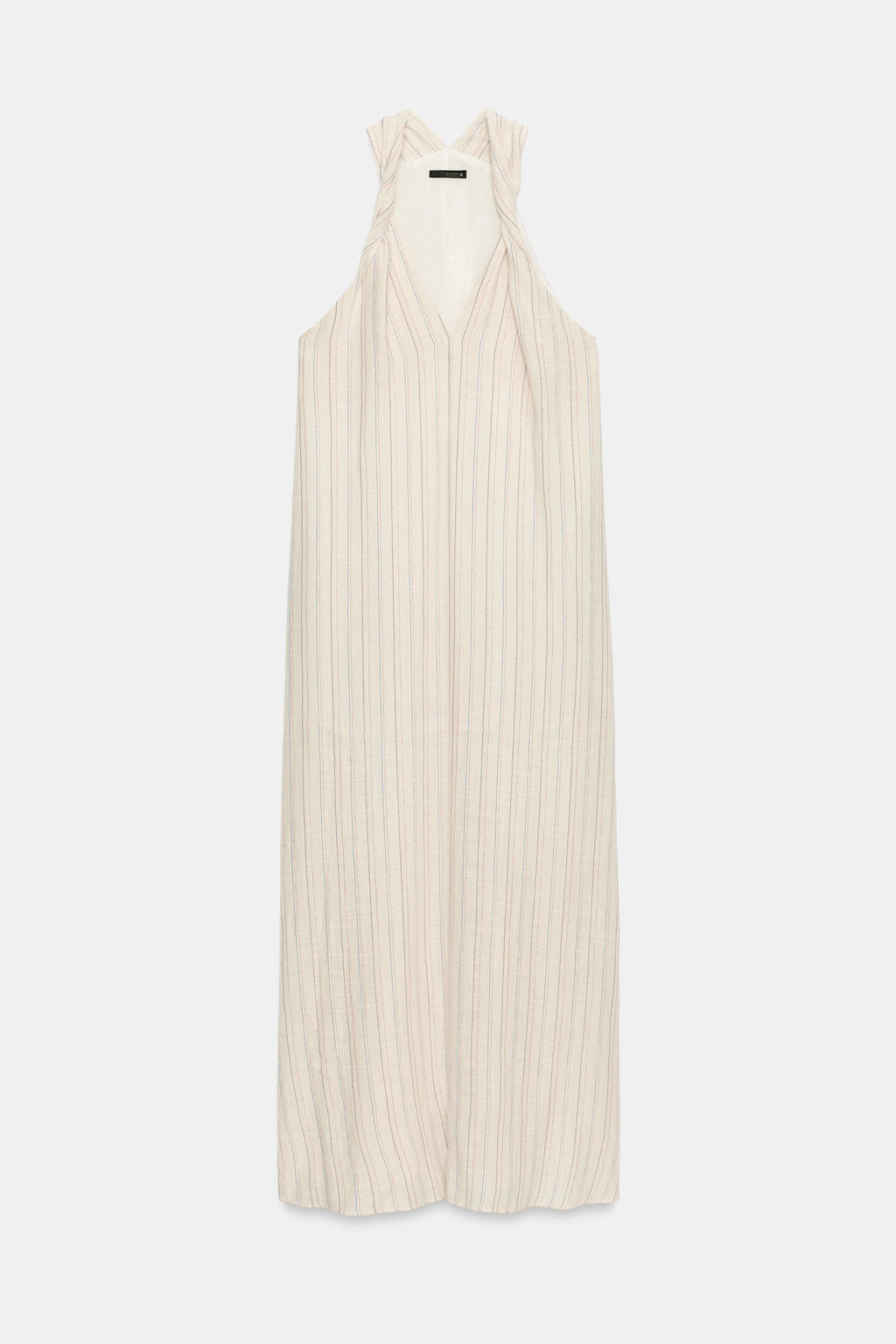 VESTIDO LARGO RAYAS HILO METALIZADO / Crudo / Marino - Zara фото 10
