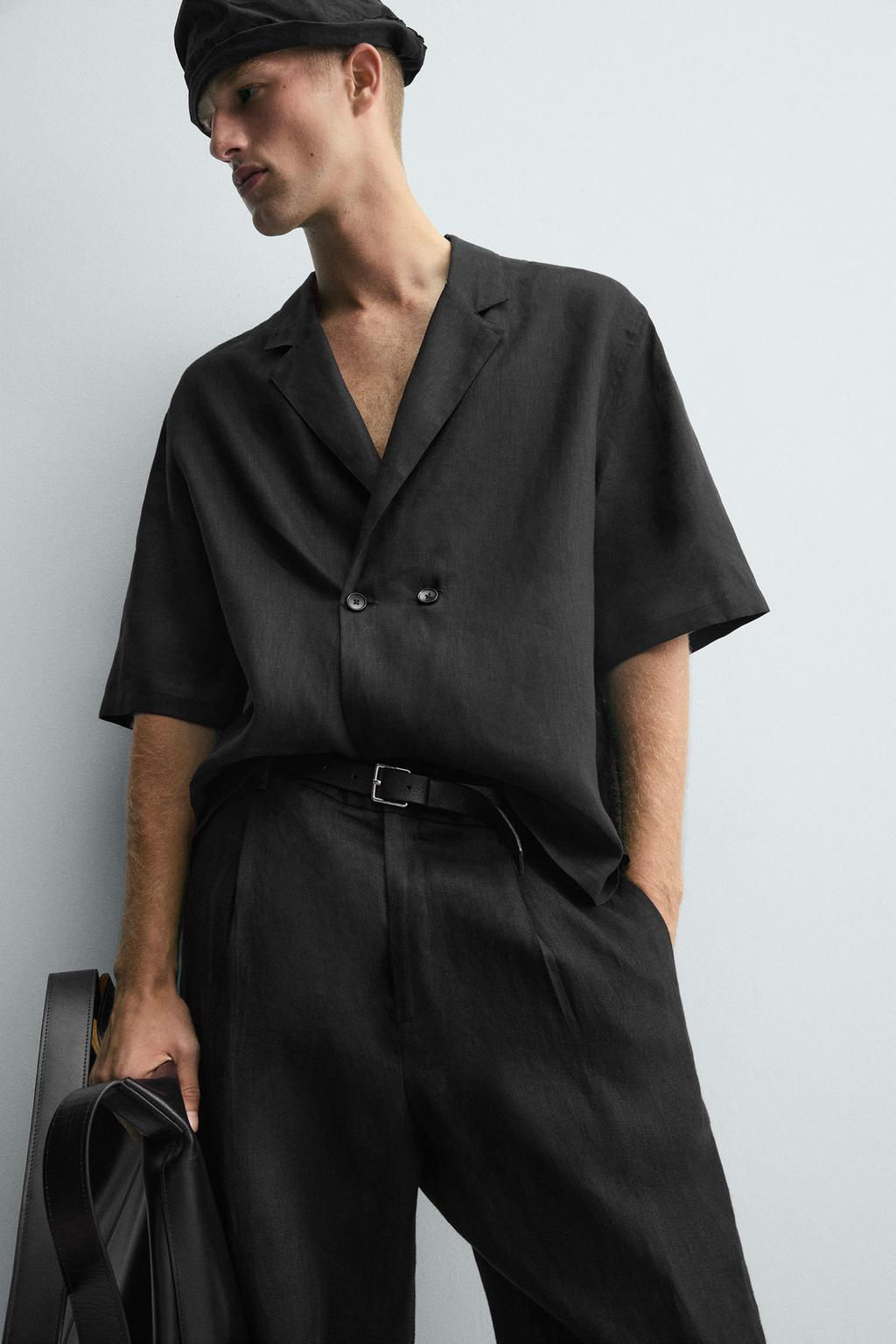 100% LINEN KIMONO SHIRT - Zara фото 8