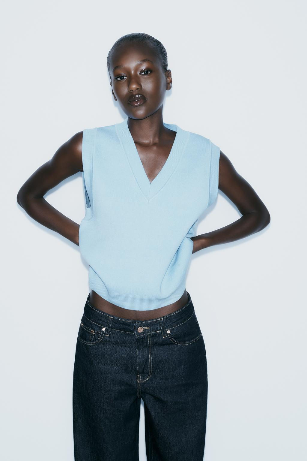 PLAIN KNIT VEST - Zara фото 10