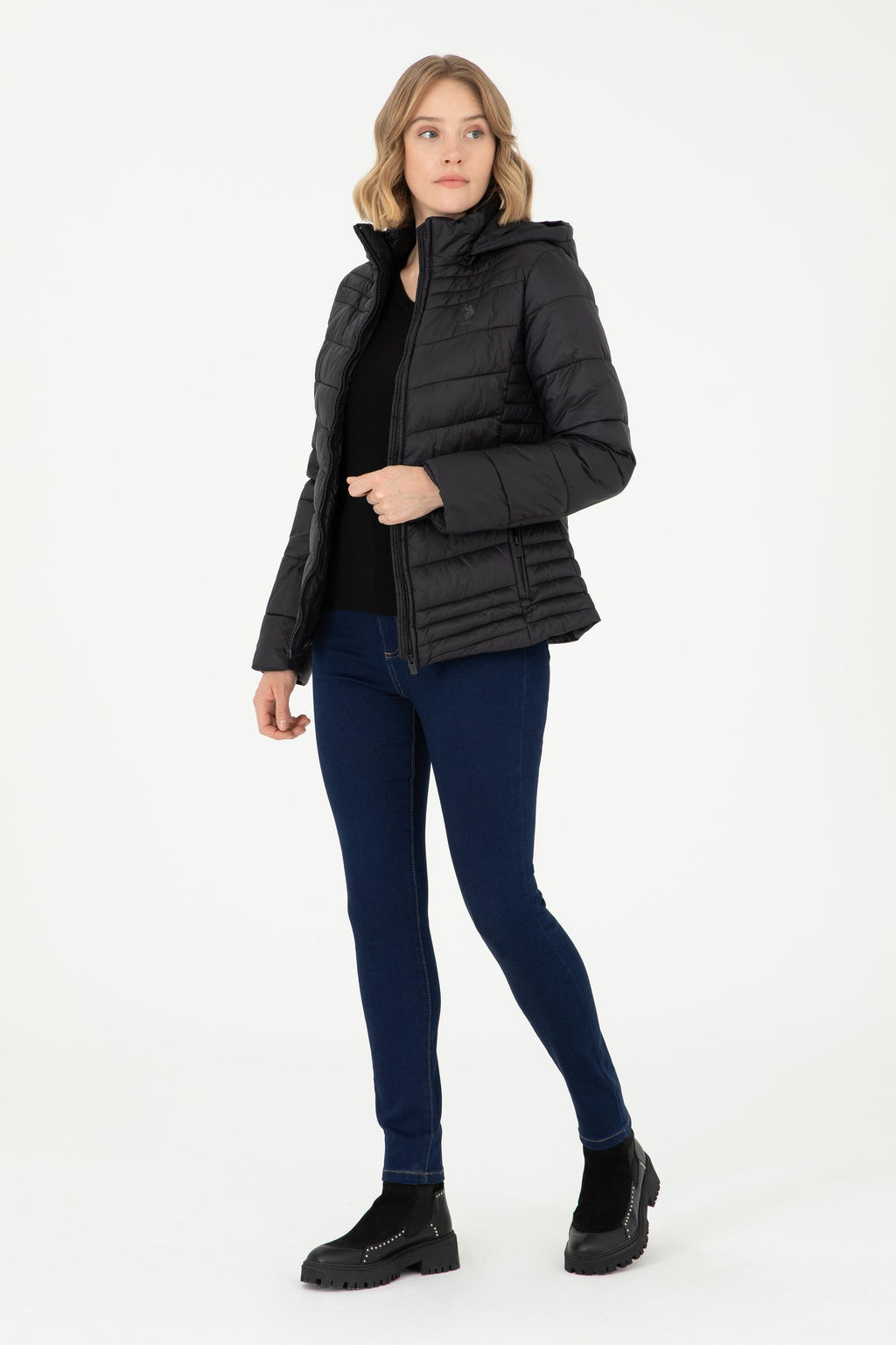 Женское черное пальто Неожиданная скидка в корзине - U.s. polo assn фото 4