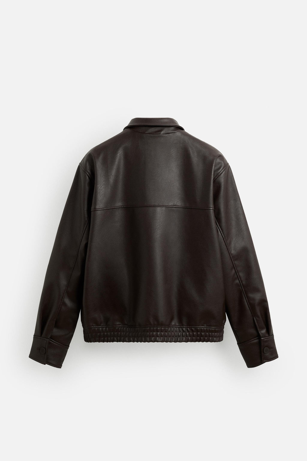 LEATHER EFFECT BOMBER JACKET - Zara фото 8
