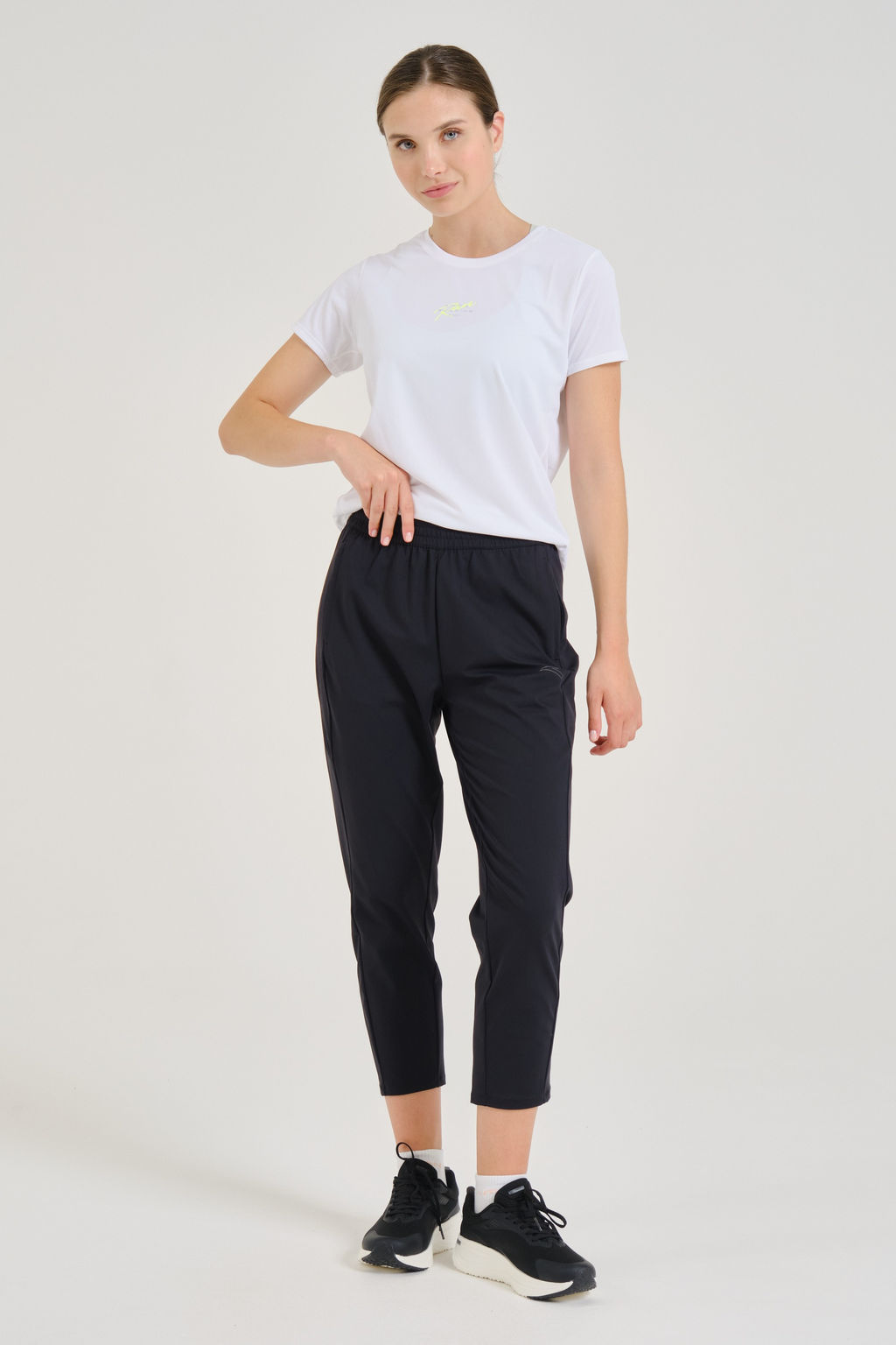 Брюки трикотажные укороченные Черный - Anta фото 2